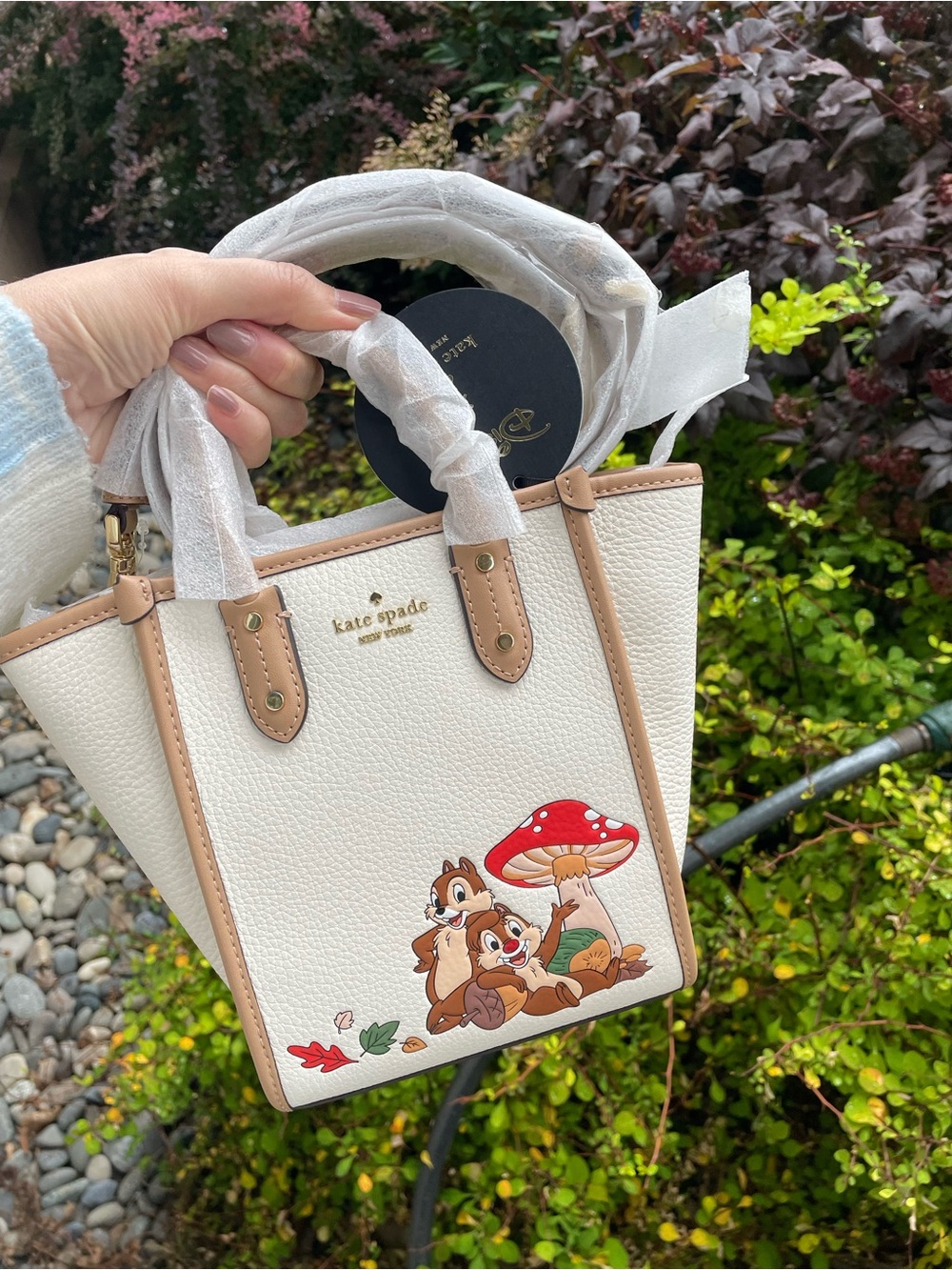New Ella Disney X Kate Spade New York Chip N Dale Mini Tote KL749 - Picture 4 of 5